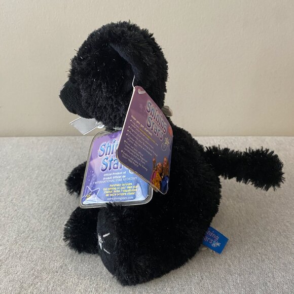 NWT Russ Berrie Shining Stars Sparkly Black Cat Green Eyes Sealed Code 8" 2006 - Picture 4 of 16